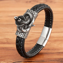 Load image into Gallery viewer, Neo-gothic Style Stainless Steel Leather Bracelet
