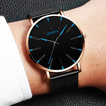 Load image into Gallery viewer, Ultra Thin Business Stainless Steel Mesh Men Quartz Watch
