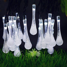 Load image into Gallery viewer, 8 Modes Solar Water Drop String Lights For Indoor Outdoor Decoration
