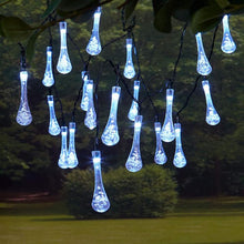 Load image into Gallery viewer, 8 Modes Solar Water Drop String Lights For Indoor Outdoor Decoration
