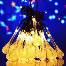 Load image into Gallery viewer, 8 Modes Solar Water Drop String Lights For Indoor Outdoor Decoration
