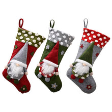 Load image into Gallery viewer, Three-dimensional elf faceless doll Christmas stocking gift bag
