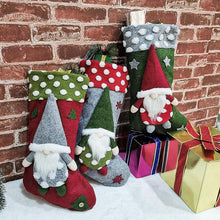 Load image into Gallery viewer, Three-dimensional elf faceless doll Christmas stocking gift bag
