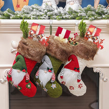 Load image into Gallery viewer, Knitted Rudolph Faceless Santa stocking for Christmas
