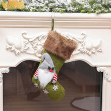 Load image into Gallery viewer, Knitted Rudolph Faceless Santa stocking for Christmas
