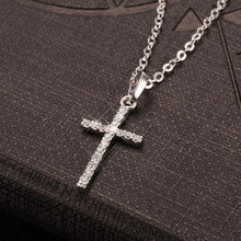 Load image into Gallery viewer, Crystal Jesus Cross Pendant Necklace Jewelry
