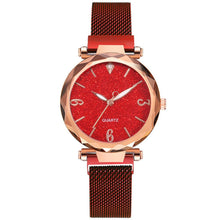 Load image into Gallery viewer, Rose Gold Women Watch 2021 Top Brand Luxury Magnetic Starry Sky Lady Wrist Watch
