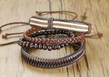 Load image into Gallery viewer, 🔥【BUY 2 FREE SHIPPING &amp; GET 10%OFF】4Pcs/ Set Braided Wrap Leather Bracelets
