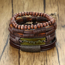 Load image into Gallery viewer, 【BUY 2 FREE SHIPPING &amp; GET 10%OFF】4pcs/ set Adjustable Leather Bracelets
