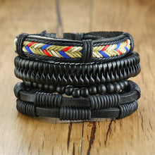 Load image into Gallery viewer, 【BUY 2 FREE SHIPPING &amp; GET 10%OFF】4pcs/ set Adjustable Leather Bracelets
