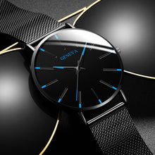 Load image into Gallery viewer, Ultra Thin Business Stainless Steel Mesh Men Quartz Watch
