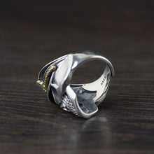 Load image into Gallery viewer, Silver Retro Thai Silver Punk Men&#39;s Adjustable Ring
