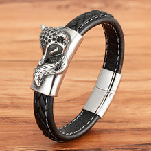 Load image into Gallery viewer, Neo-gothic Style Stainless Steel Leather Bracelet
